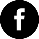 A white lowercase f centered on a black square background, representing the Facebook logo.